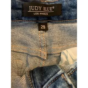 Judy Blue Straight Leg Denim Jeans Rainbow Embroidery Style JB88438 MD Size 29 thumbnail 4