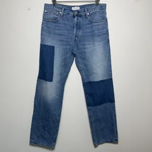Madewell Women Cotton Shadow Patch Dean Easy Jeans 29" Blue Straight Leg Denim thumbnail 2