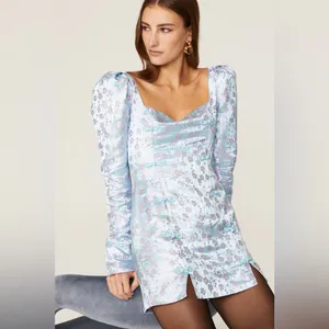 SAU LEE Jen Mini Dress 6‎ Blue thumbnail 4
