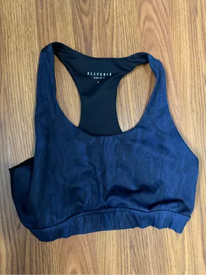All Fenix x Anthropologie Snakeskin Blue Black Athletic Sports Bra Large thumbnail 2