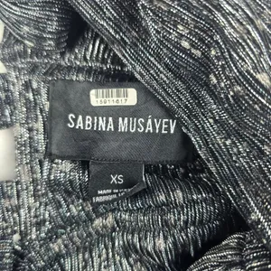 Sabina Musayev Bonita Dress Metallic Tiered Midi Plunge Sleeveless‎ Size XS thumbnail 6