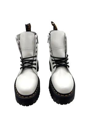 Dr. Martens Women Size 9 Jadon Lace-Up White Chunky Sole Platform Boots Combat thumbnail 2