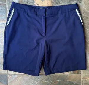 Lillie Green Women's Bermuda Golf Shorts Size 14 Navy Blue thumbnail 1