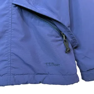LL BEAN Womens Classic Full Zip Jacket Thinsulate Packable‎ Hood Size S Blue VTG thumbnail 3
