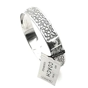 COACH Signature C Logo Silver Tone Bangle Bracelet NWT thumbnail 10