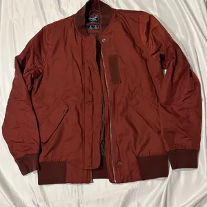 Abercrombie Fitch Dark Red Bomber Jacket thumbnail 3