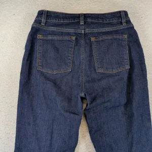 LL Bean Classic Fit Fleece Lined Jeans Womens 8‎ Reg Dark Indigo 502819 Stretch thumbnail 10