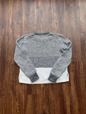 Madewell Women’s Checkpoint Color Block Crewneck Mixed Knit Sweater - Size S thumbnail 4