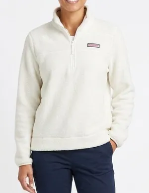 Vineyard Vines Sherpa Fleece Shep Shirt Ivory‎ Quarter Zip XL thumbnail 1