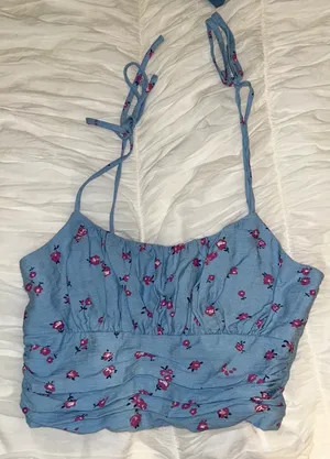 Blue Crop Top thumbnail 1