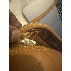 UNISEX HERSCHEL SUPPLY CO. Tan Brown Pebbled Leather RFID Zip Up Thomas Wallet thumbnail 9