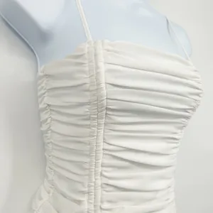 Tiger Mist White Ruched Sexy Bachelorette Party Bodycon‎ Mini Reese Dress Size S thumbnail 4