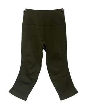 Lululemon‎ Cropped Leggings Olive Green Size 0/2 Seamless Stretch Athletic thumbnail 1