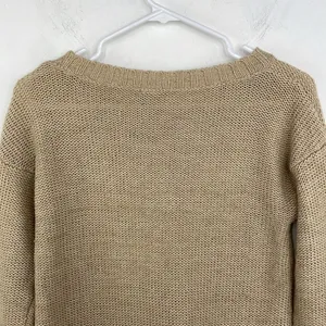 Faded Glory cable knit camel color sweater size small thumbnail 7