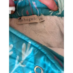 Mahogany Cotton Quilted Wrap Towel Dress Ocean Sea Life Print Womens L XL thumbnail 4