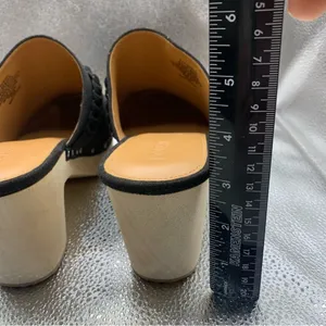 J.Crew Women's Sueded Vegan Leather Clogs Black With Silver Stud Detail 9.5 F7 thumbnail 6
