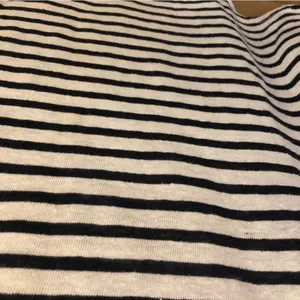 A New Day Linen Blend‎ Petal Sleeve Striped Ruffle Top White Black Medium thumbnail 5