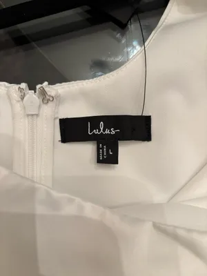 Lulus  White Square-Neck Bubble-Hem Mini Dress thumbnail 2