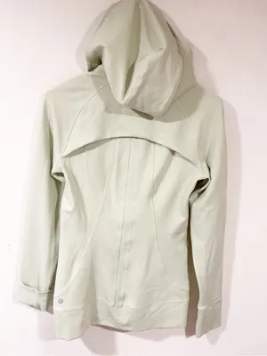 Lululemon Day Maker Full Zip Hoodie Light Green Hooded Size 6 thumbnail 4