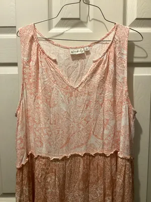 Wonderly Blush Paisley Tiered Maxi Dress thumbnail 3