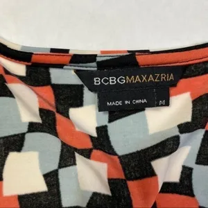 BCBGMaxAzria Geometric Print Tie Waist Dress‎ thumbnail 3