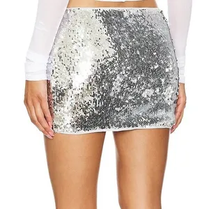 Superdown‎ Revolve Bridget Roselani Mini Skirt Womens XS Silver Sequin Glam Y2K thumbnail 3