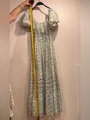 Astr Floral Smocked Maxi Dress in Light Blue and Cream thumbnail 8