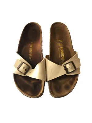 Birkenstock Madrid White Single-Strap Sandals 40 Narrow Women's 9/Men's 7 thumbnail 2