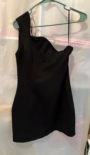 NBD Black One-Shoulder Mini Dress Size S thumbnail 1