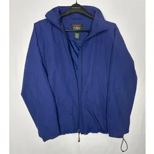 Vintage L.L. Bean 80's jacket fully thinsulate lined hidden hood in navy size XL thumbnail 3