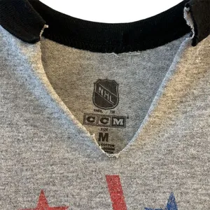 Washington Capitals CCM NHL Gray Raglan‎ Long Sleeve T-Shirt M thumbnail 4