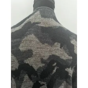 Apt 9 Womens Camo Open Front Cardigan Black Grey Camouflage Knit Sweater Large thumbnail 3