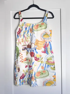 FARM Rio Fresh Table Linen Mini Dress S Fruit Tropical Resort Vacation thumbnail 4