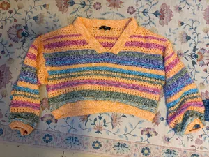 Blue Blush Colorful Sweater thumbnail 1