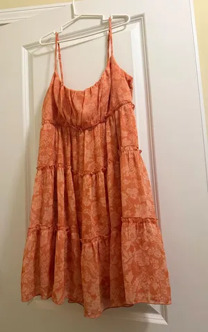 Trixxi Orange floral dress thumbnail 1