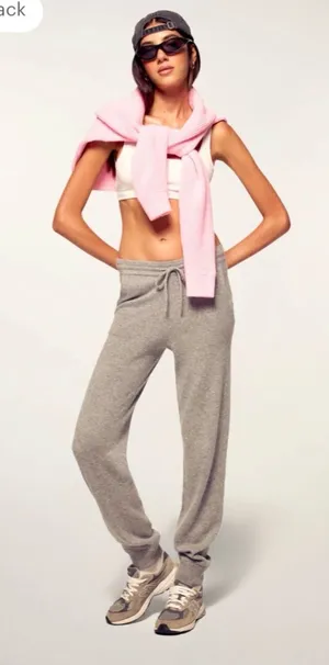 FROM FUTURE Cashmere Striped Band Pull On Joggers Size XS Gray thumbnail 1