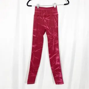 Lululemon Ebb To Street High Rise Tights Leggings: Stone Wash Chianti Red Pink thumbnail 3