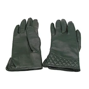 Vintage Womens Black Rabbit Fur Rayon Partial Lining Fashion Gloves Stretch 6-7 thumbnail 2