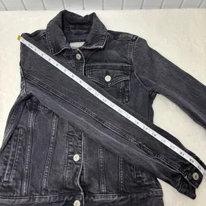 Abercrombie & Fitch Dark Gray Denim Jacket Size‎ XS thumbnail 8