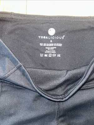 Yogalicious Black High-Waist Mesh Panel Leggings thumbnail 4