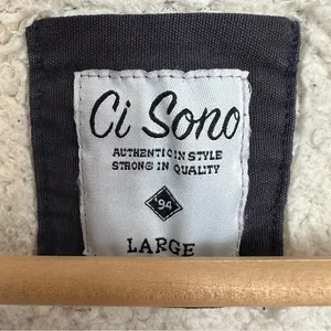 Ci Sono Quilted Puffer Jacket Womens Large Preppy Winter Elbow‎ Patches Zip Up thumbnail 11