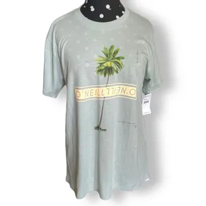 O'Neill Womens Tee Shirt TShirt T Size Small Green Desert Palm‎ Tree NEW thumbnail 4