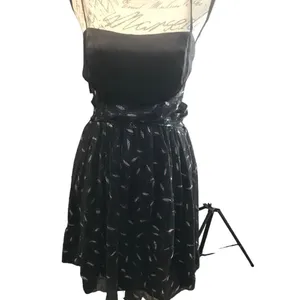 Ynes Black and Silver Spaghetti Dress Formal Prom Small thumbnail 2