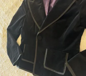 Ann Taylor Black Velvet Blazer thumbnail 4