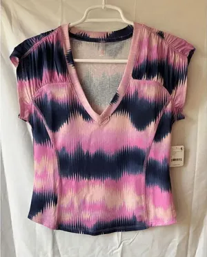 Free People Movement True North Tee Heatwave Magenta Pink Size Small thumbnail 1