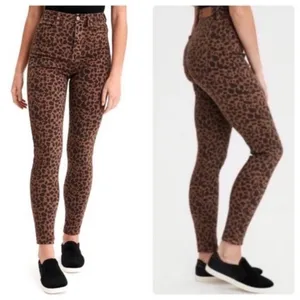 American Eagle next level stretch super hi-rise leopard jegging 4S thumbnail 3