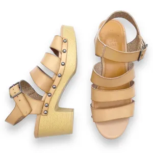 J. Crew The Chloe Clog Platform Strappy Sandal in Saddle Tan Faux Leather Size 7 thumbnail 7