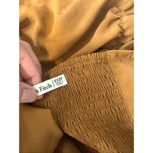 Abercrombie & Fitch Brown Ruched Mini Dress Puff Sleeve Bodycon Dress XXSP thumbnail 7