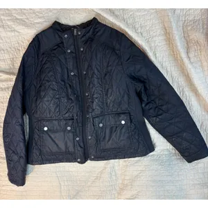 Ava & Viv Black Quilted Biker Jacket Full Zip Snap Pockets 1X F18492703 thumbnail 2