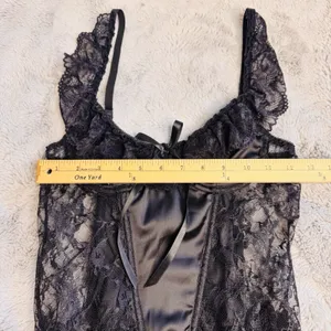 NWT PLT Black Lace Corset Top - Size‎ 2 Hook & Eye Closure thumbnail 15